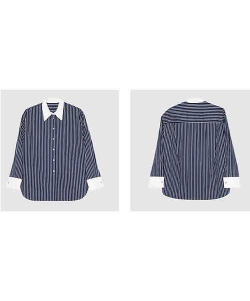 シャツ ブラウス ストライプクレリックシャツ FQ23S066「Fano Studios