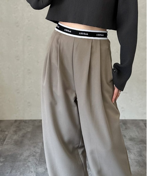 Per sist ence パンツ ウエストゴムタックパンツ レディース