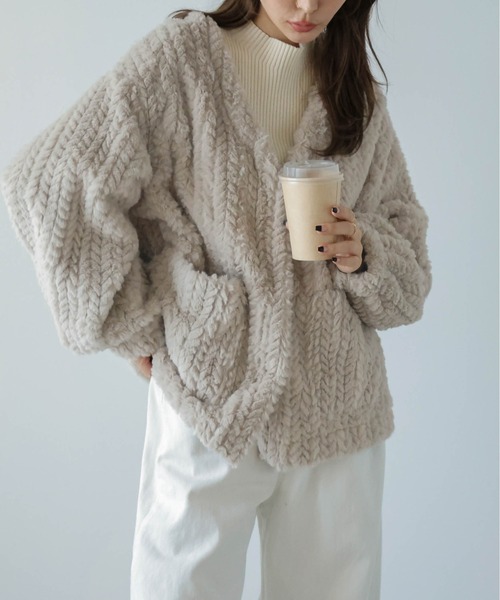 SUGAR BISKET コート アウター フェイクファージャケット レディース 
