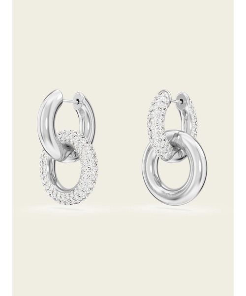 SWAROVSKI ピアス 「公式」「スワロフスキー」Dextera フープ