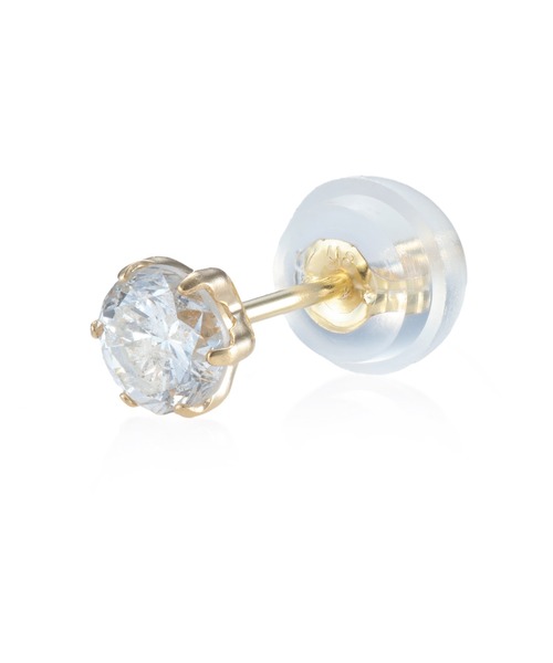 ピアス “Petite Modern”ダイヤモンドピアス（Mサイズ/0.25CT）/K18ゴールド「LION HEART / ライオンハート」の画像