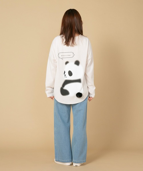 tシャツ 「LIVERY/ライブリー」　チワワ パンダ サメ シッポロンT レディース LB/S tシャツ 「LIVERY/ライブリー」 チワワ パンダ サメ