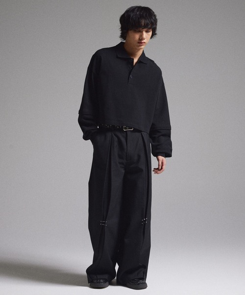 GRANCY ポロシャツ 「GRANCY」Ziplayered Wideshort Poloshirt