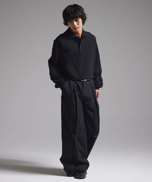 GRANCY ポロシャツ 「GRANCY」Ziplayered Wideshort Poloshirt