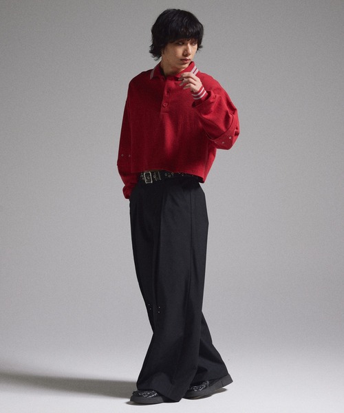 GRANCY ポロシャツ 「GRANCY」Ziplayered Wideshort Poloshirt