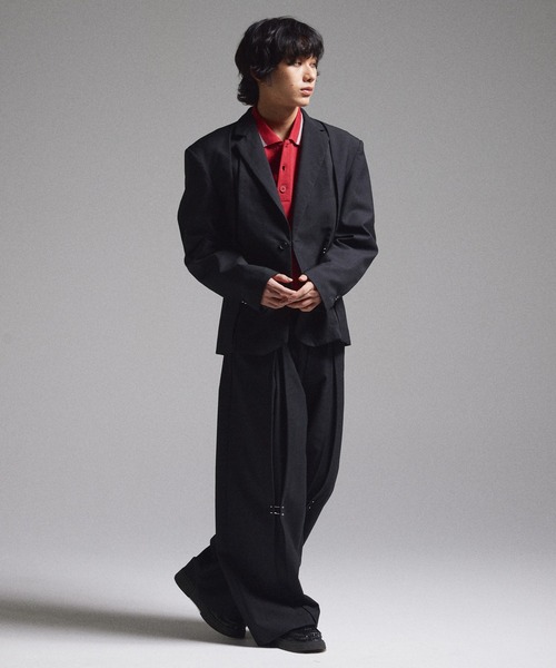 GRANCY ポロシャツ 「GRANCY」Ziplayered Wideshort Poloshirt