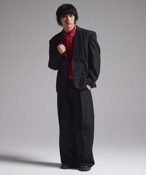 GRANCY ポロシャツ 「GRANCY」Ziplayered Wideshort Poloshirt