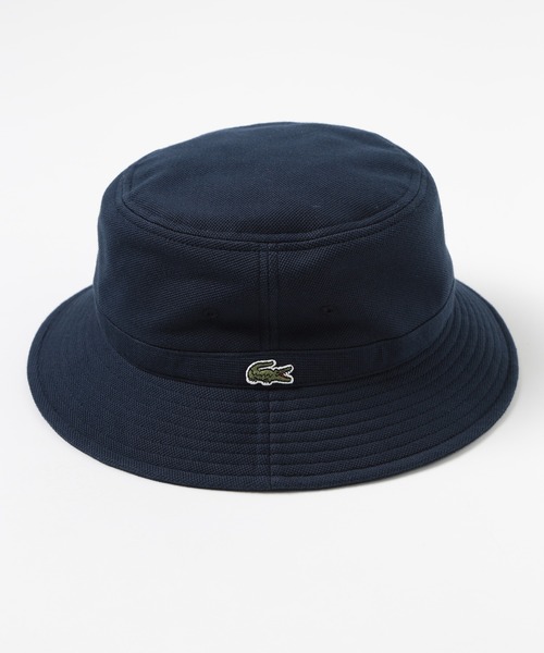 LACOSTE 帽子 ハット 「LACOSTE」鹿の子ロゴバケットハット