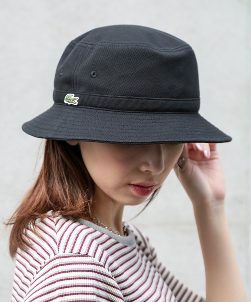 LACOSTE（ラコステ） 帽子 ハット 「LACOSTE」鹿の子ロゴバケット