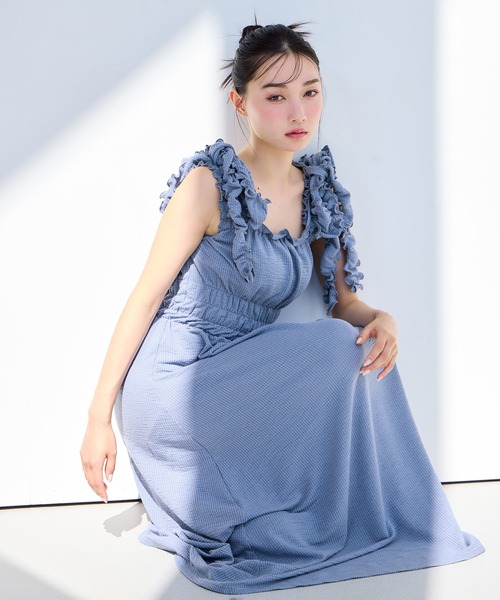 【美品】NICE CLAUPリボンが可愛いワンピース one after another NICE CLAUP ワンピース リボン取り外し可能