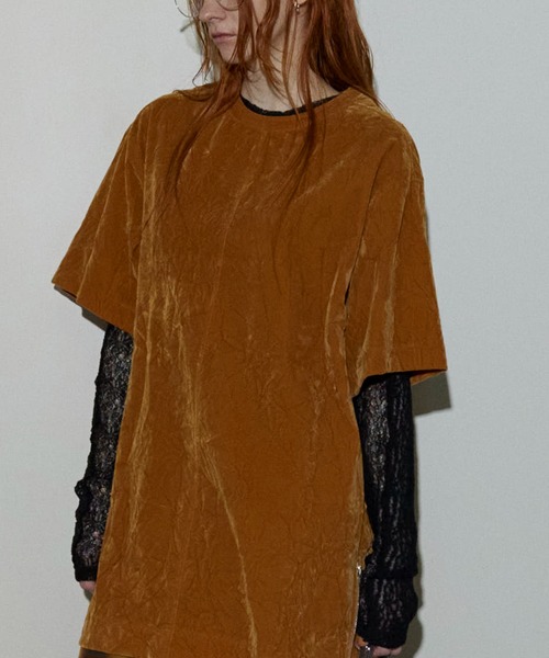 【メゾンスペシャル】Washer Processing Velor Tunic チュニック Washer Processing Velor Tunic/ワッシャーベロア