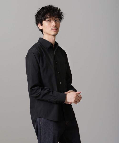NANO universe シャツ バンブーフォート レギュラーカラーシャツ 