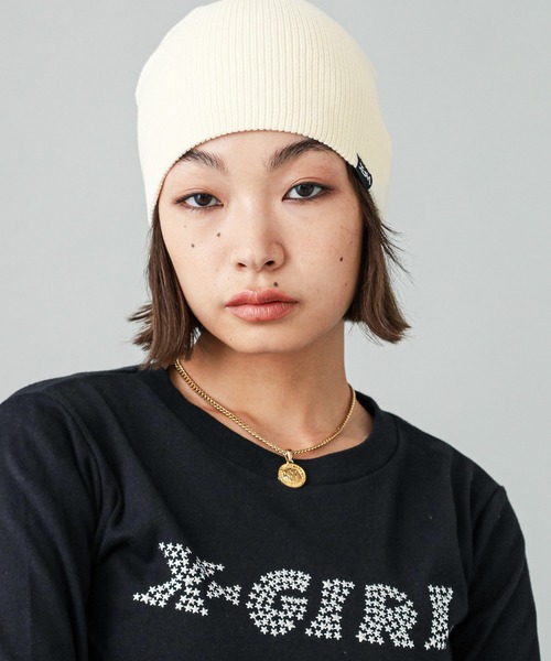 X-girl ニット帽 ニットキャップ STANDARD BEANIE レディース