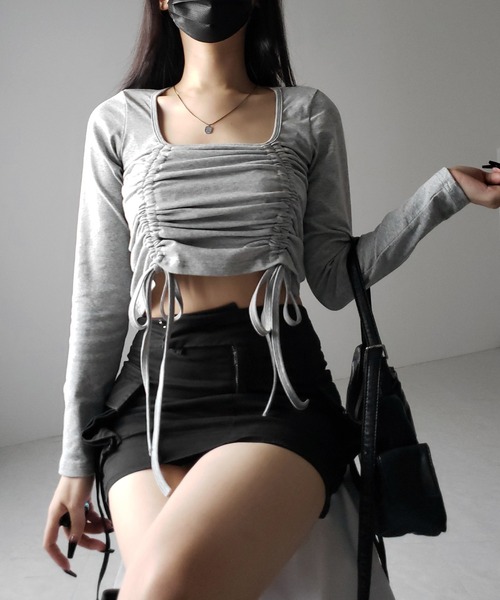 me+em select tシャツ 「 3color 」 ダブルシャーリングリボン