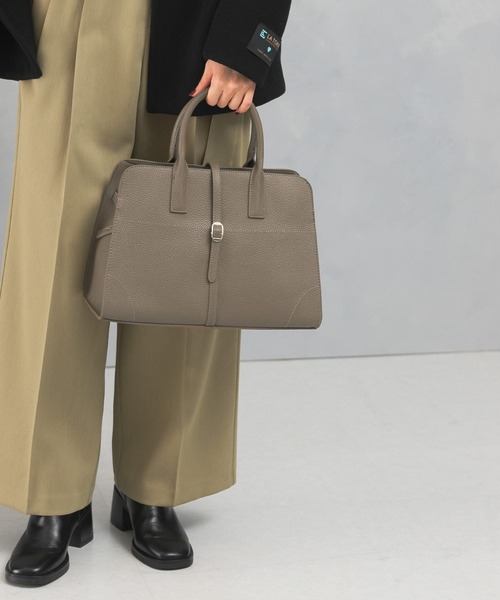 トートバッグ 「再入荷」ベルト付ステッチトートバッグ