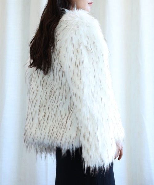 OZON COMMUNITY ラビットファー　短丈　コート ジャケット TODAY🐏🤎 #izmyeootd @zara ショート丈フェイクファージャケット