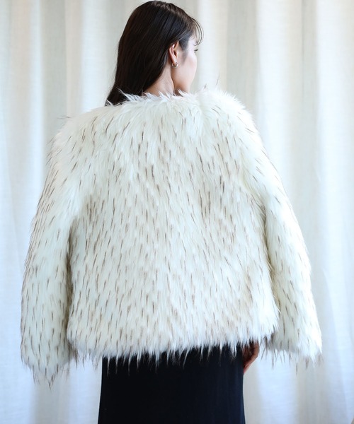 aimoha（アイモハ） コート アウター フェイクファーショート丈