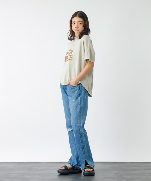 パンツ WOAD BLUE woadblue×157 ウォードブルー ハイウエスト セミワイド フレア
