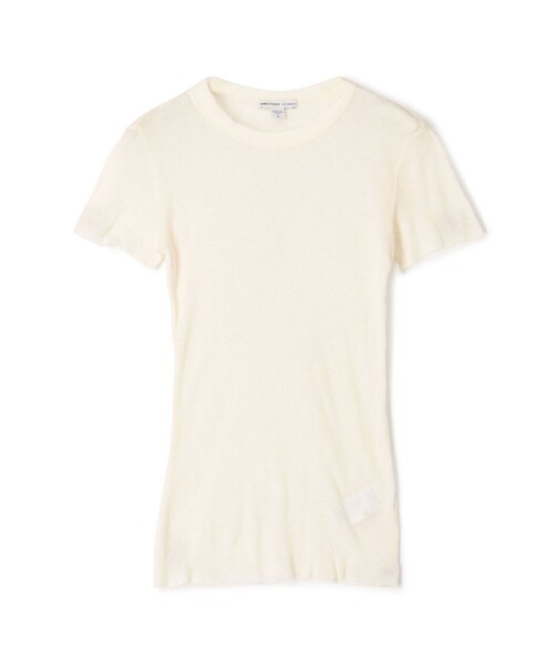 tシャツ コットンカシミヤブレンドリブ クルーネックTシャツ WVA3978 レディース