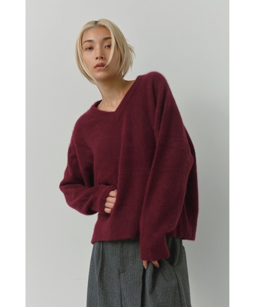 ALEXIA STAM（アリシアスタン） ニット セーター Basic Raccoon V Neck