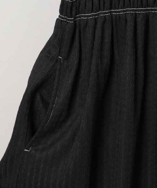 JEANASIS ワンピース ハイショクステッチギャザーワンピース