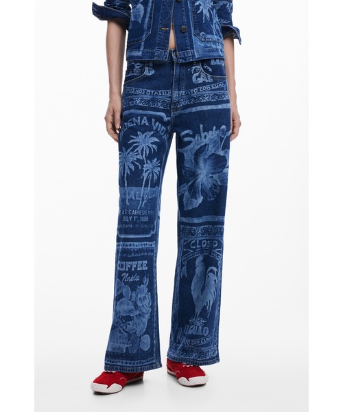 ♾️　25枚です デシグアル Desigual NUEVA JERSEYJV デニムロングパンツ