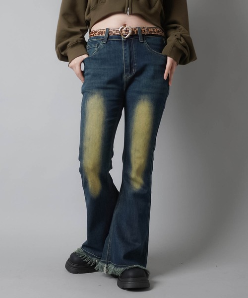 True religionUSA製立体裁断ギミック平成ギャル　フレアデニムパンツ True religionUSA製立体裁断ギミック平成ギャル フレアデニム