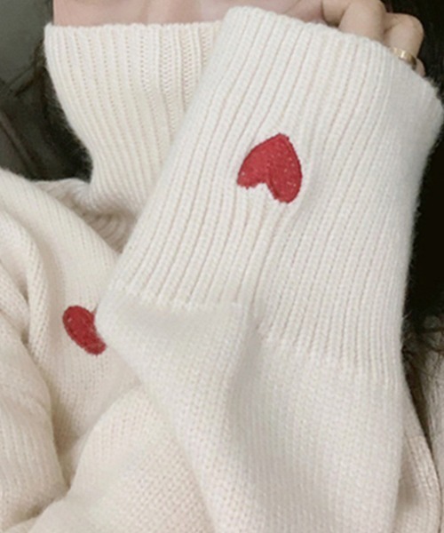 「deux amour」 タートルネックニット FREE ブルー レディース_画像3