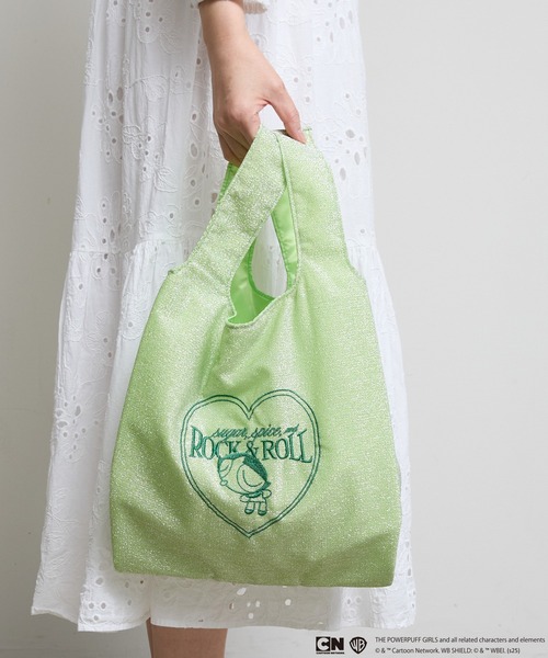 flapper 泣き顔 ブロッサム パワーパフガールズ flapper_bags トートバッグ FLAPPER:パワーパフ ガールズ キラキララメ