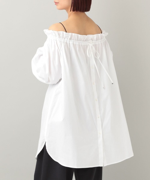 Me♡shéller 2wayオフショルフリルブラウス シワになりにくい 3wayオフショルフリルブラウス [C7158] | 神戸