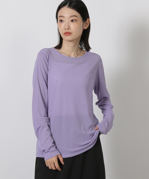 【値下げ】XXIO12ＦＷ3番 LAKOLE（ラコレ） tシャツ スラブシアー長袖T / 289653 レディース