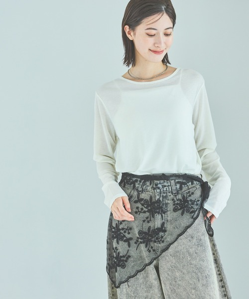 LAKOLE tシャツ スラブシアー長袖T / 289653 レディース