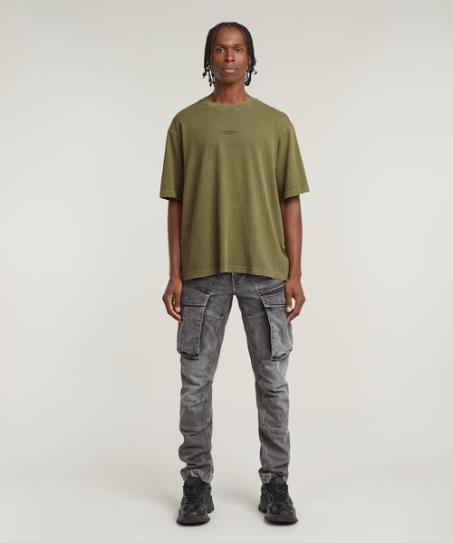 送料込★G-Star★Overdyed Center Chest Boxy 半袖Tシャツ セール】OVERDYED CENTER CHEST BOXY T-SHIRT/オーバーダイ
