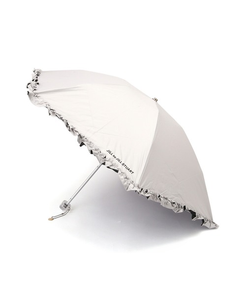 新品ジルスチュアート1級遮光傘 晴雨兼用傘 フリル 楽折りたたみ傘 日傘 BE JILL by JILL STUART（ジルバイジルスチュアート） 折りたたみ傘 遮光