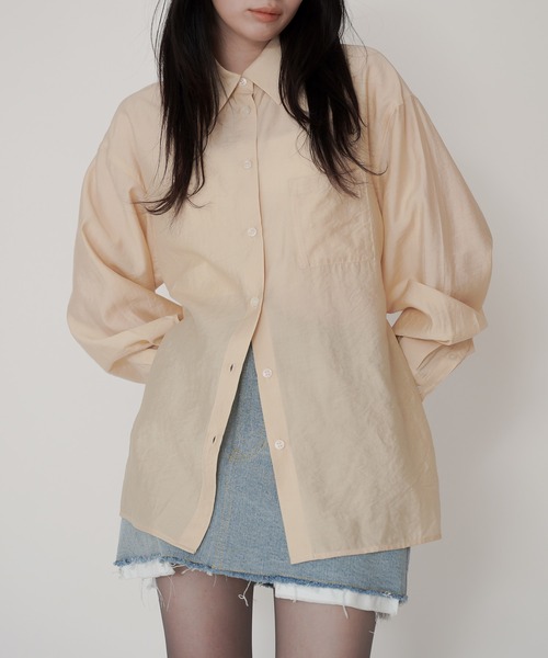 ブラウス シャツ バックオープン フィット アレンジ シャツ KINO THE KEI レディース KINO THE KEI ブラウス シャツ バックオープン フィット