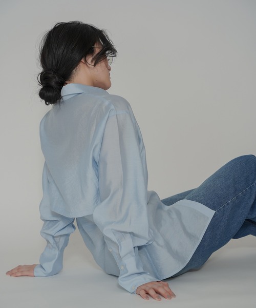 ブラウス シャツ バックオープン フィット アレンジ シャツ KINO THE KEI レディース KINO THE KEI ブラウス シャツ バックオープン フィット
