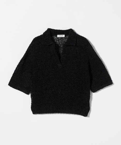 <MARW UNITED ARROWS>ペーパー ポロカラー ニット MARW UNITED ARROWS＞ペーパー ポロカラー ニット