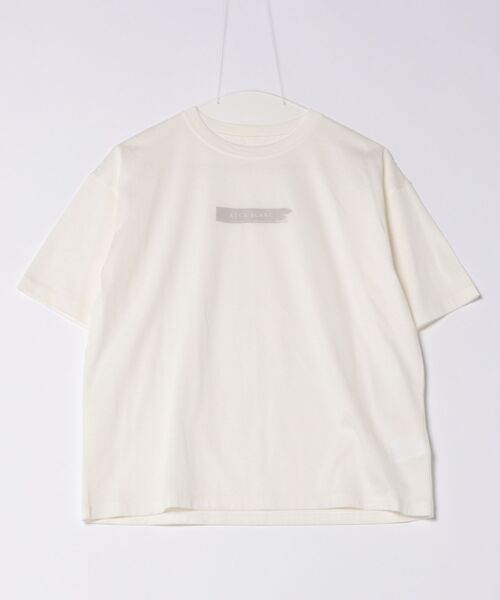 tシャツ 「AECA BLANC」アエカブラン/オーガニックコットン　ロゴプリントTシャツ レディース