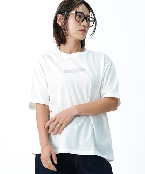 tシャツ 「AECA BLANC」アエカブラン/オーガニックコットンロゴ刺繍プルオーバー レディース AECA BLANC】アエカブラン/オーガニックコットンロゴ刺繍プル