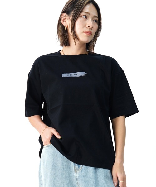 tシャツ 「AECA BLANC」アエカブラン/オーガニックコットン　ロゴプリントTシャツ レディース UNDICI・NOVE tシャツ 「AECA BLANC」アエカブラン/オーガニック