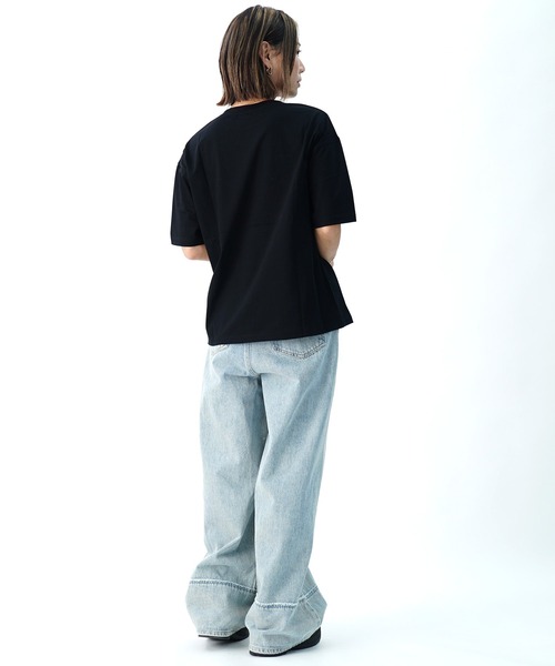 tシャツ 「AECA BLANC」アエカブラン/オーガニックコットン　ロゴプリントTシャツ レディース UNDICI・NOVE tシャツ 「AECA BLANC」アエカブラン/オーガニック