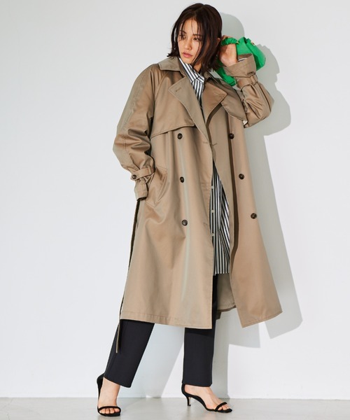 EMPORIO ARMANI カーキ トレンチコート EMPORIO ARMANI カーキ トレンチコート Emporio Armani トレンチ