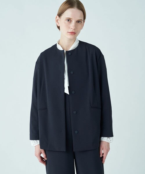 【おトク】 Ballsey ネイビー 36 ノーカラージャケット 「BALLSEY」 ジャケット・アウター