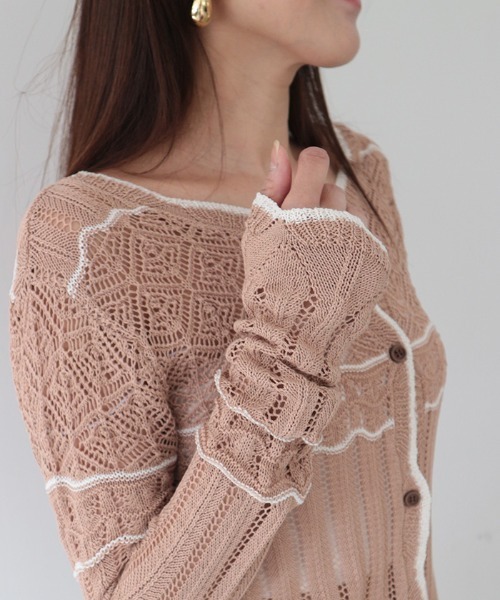 アンビエント（AMBIENT）/クロシェニットカーディガン AMBIENT（アンビエント） カーディガン クロシェニットカーディガン