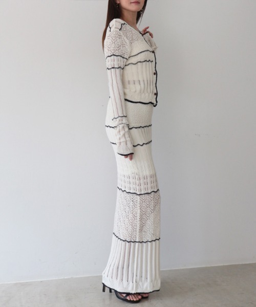 AMBIENT（アンビエント） カーディガン クロシェニットカーディガン