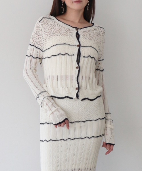 AMBIENT（アンビエント） カーディガン クロシェニットカーディガン