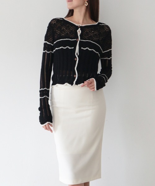 AMBIENT（アンビエント） カーディガン クロシェニットカーディガン