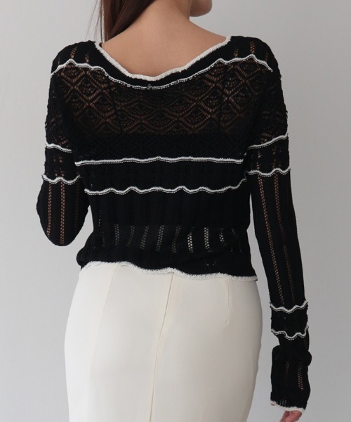 AMBIENT（アンビエント） カーディガン クロシェニットカーディガン