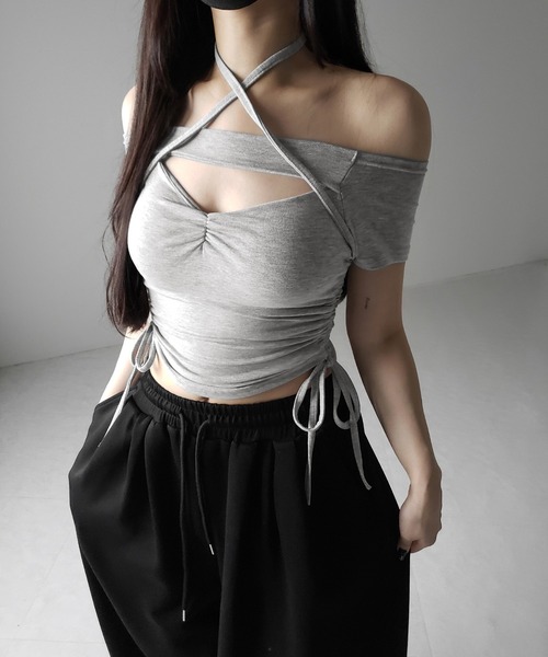 me+em select（ミームセレクト） tシャツ 半袖 「 2WAY 」半袖クロス