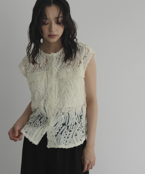 美品 Rossa インポートローサ レース メッシュ シアーベスト ジレ 美品 Rossa インポートローサ レース メッシュ シアーベスト ジレ